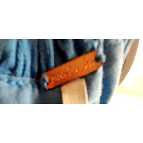 Free People Spring Love Boho Casual Vacation Summer Midi Dress Small Blue Pocket - Picture 11 of 16